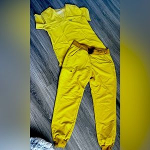 FIGS Scrubs Light Gold Set. Used in good condition.